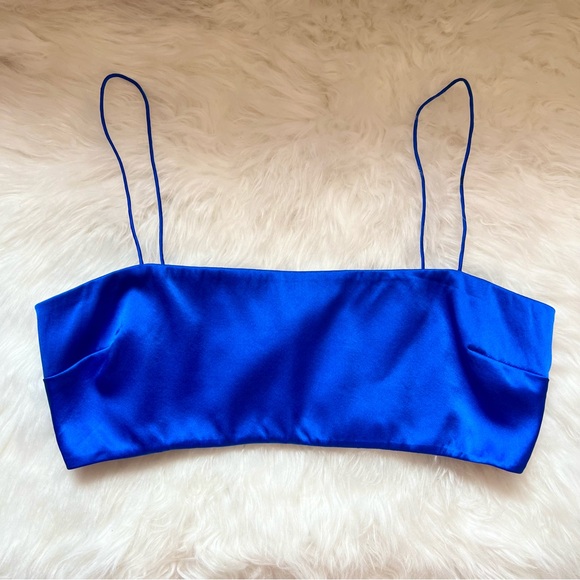 New! SER.O.Ya “Clay” Crop Top in Royal Blue - Picture 2 of 7